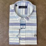 Camisa CoolBike rayas blanco azul