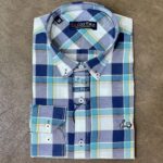 Camisa CoolBike cuadros verde agua