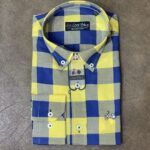 Camisa CoolBike cuadros amarillo