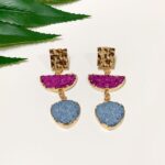 Pendientes piedras tricolor