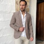 Americana tostada lino