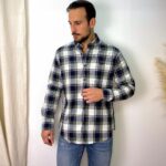 Camisa CoolBike cuadros marino kaki