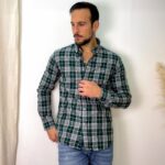 Camisa CoolBike cuadros verde botella