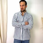 Camisa CoolBike rayas azul