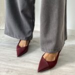 Destalonados tacón medio burdeos