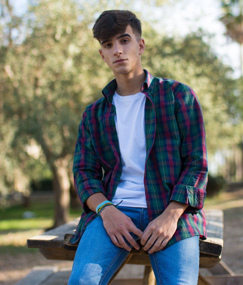 camisa-cuadros-bones1.jpg Camisa cuadros verde Bones Brand - Imagen 1