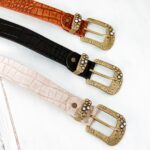 Cinturón animalprint hebilla dorada