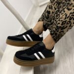 Deportivas plataforma negras