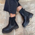 Botines militares calcetín negros