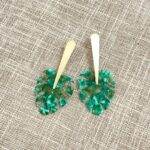 Pendientes palmera verdes