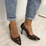 Zapatos tacón fino leopardo