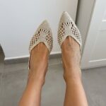 Zapatos destalonados trenzados dorados