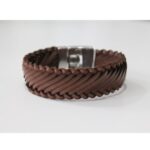 Pulsera cuero marrón
