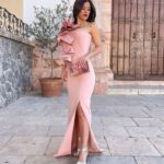 Vestido rosetón largo