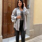 Camisa oversize plateada