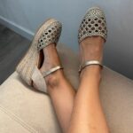 Cuñas trenzadas oro