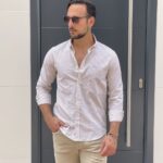 Camisa CoolBike rayas beige