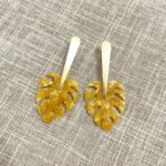 Pendientes palmera amarillos